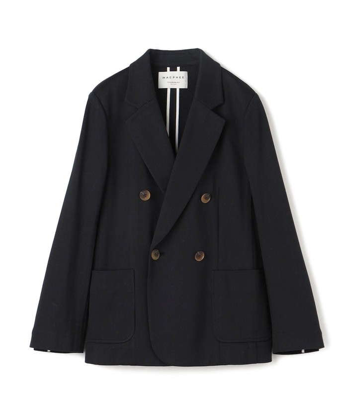 訳あり セール 40%OFF】ラッセルコットン ダブルブレストジャケット ジャケット・アウター