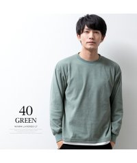  GENELESS/トレーナー メンズ フリース トップス 長袖 冬 あったか フェイクレイヤード 暖かい 重ね着風 スウェット/505246800