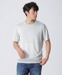 EPOCA UOMO/【PRIMA COLLECTION】マイクロボーダーニットTシャツ/505175087