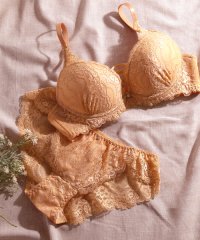 Mon cher pigeon*/【編み上げ風で谷間キープ！】ブラジャー＆ショーツ 下着 セット Nature Bouque ナチュールブーケ(AーF) 小胸 大きいサイズ/505243603