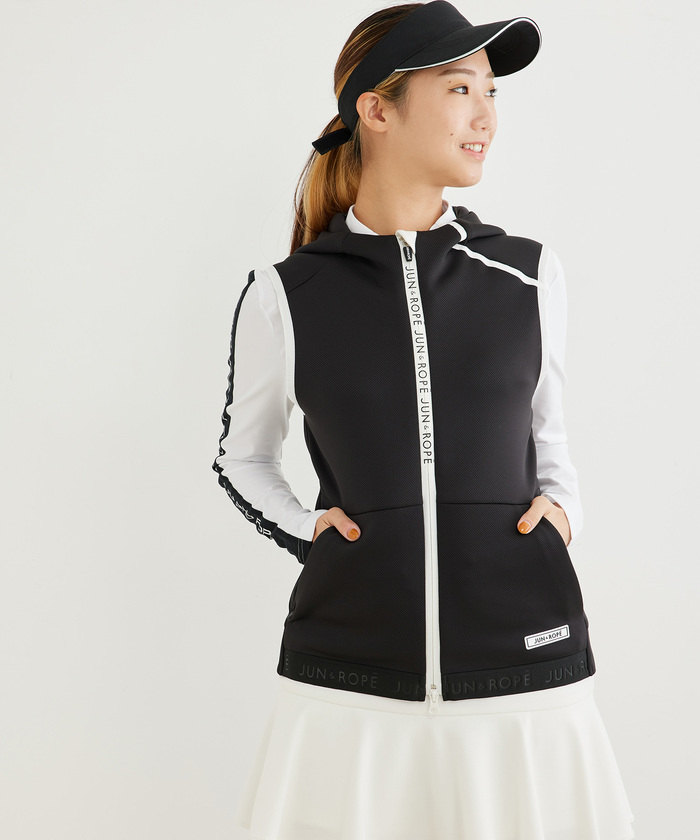 jun&rope ゴルフウェア セットアップ JUN&ROPE ジュンアンドロペセットアップダンボールニットゴルフ水色