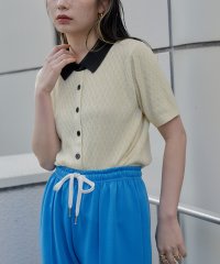 miette/襟付き半袖ニットトップス/505247337