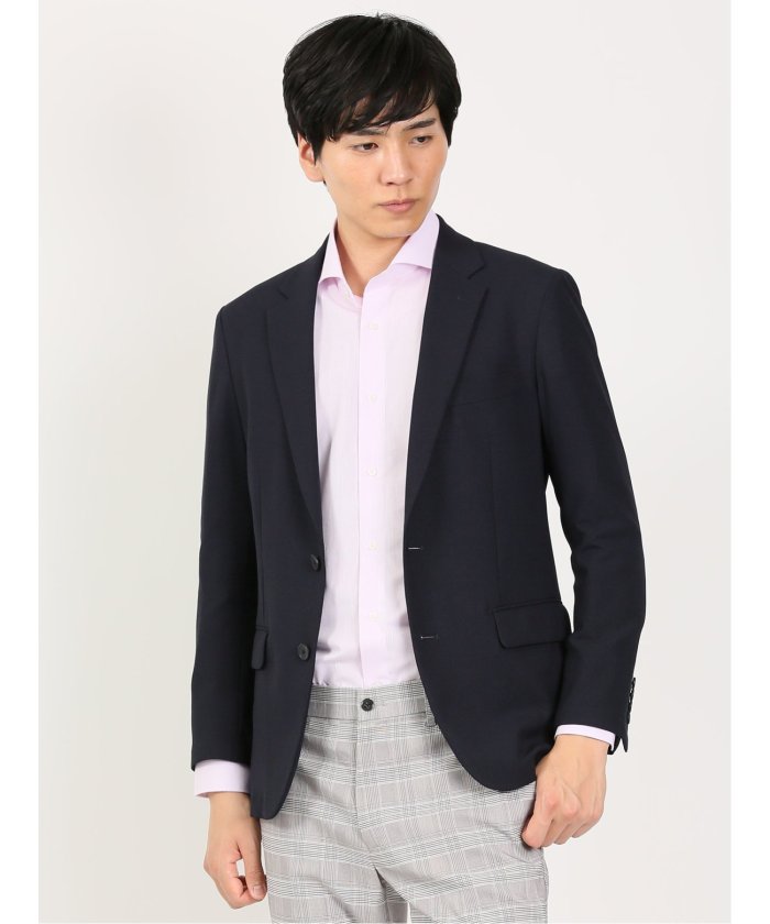 クーポン】【セール10%OFF】軽量メッシュ スリムフィット 2ボタン