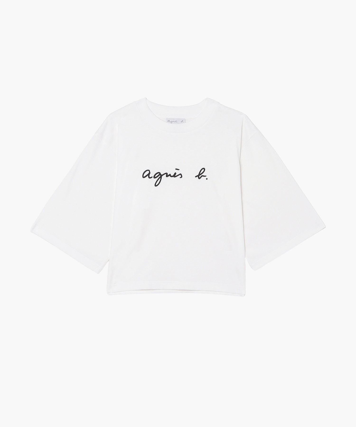 ロゴ コットン 五分袖 Tシャツ 