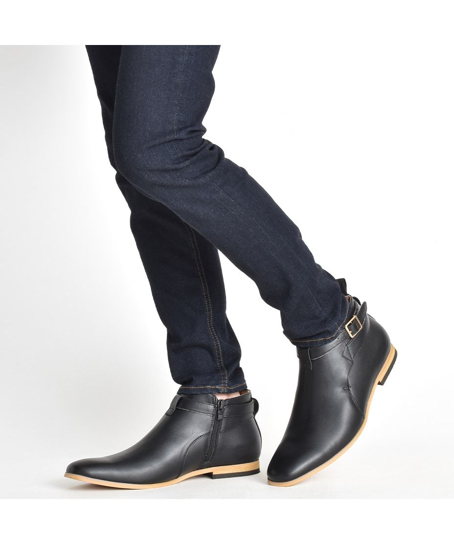 セール 40%OFF】ショートブーツ ヒール 黒 ブーツ メンズ サイド セール 40%OFF】ショートブーツ ヒール 黒 ブーツ メンズ サイド