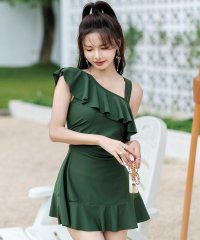 TeddyShop/テディショップ Teddyshop レディース水着 ワンショル風バックフリル切り替えオールインワンスイムウェア【返品不可商品】/505252403