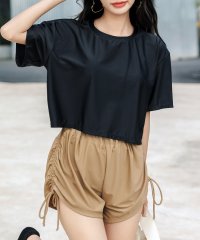 TeddyShop/テディショップ Teddyshop レディース水着 4WAYクロップドバックシャントップス+リボンショートパンツ+ビキニ 4点セット【返品不可商品】/505252409