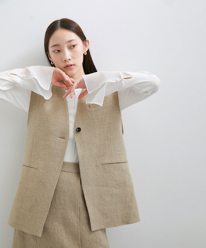 アダムエロペ新品 リネンジレベージュ