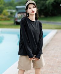 TeddyShop/テディショップ Teddyshop レディース水着 長袖ラッシュガード+ハーフパンツ+ビスチェ風ハイウエスト上下タンキニ 4点セット【返品不可商品】/505252894