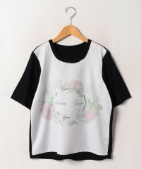 GUEST JOCONDE/ゲスト ジョコンダ GUEST JOCONDE 【大きいサイズ】【アンサンブル対応】サークル柄 パネルプリントニットプルオーバー/505242964