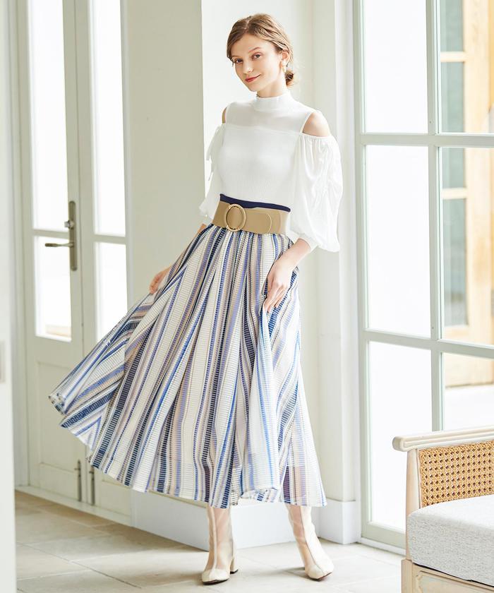 ☆人気☆【Rest&Recreation】☆RR LOGO NYLON MIDI DRES.S☆ メッシュ編みショートニットカーディガン[品番：RPSW0001146