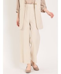 m.f.editorial/エムエフエディトリアル m.f.editorial 麻調合繊 プルオンワイドパンツ(セットアップ可能) レディース スーツ スラックス ビジネス カジュアル 仕/505255452