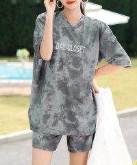 TeddyShop/テディショップ Teddyshop レディース水着 タイダイ柄タンキニ+ラッシュガードトップス+ショートパンツ 4点セット/505255871