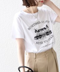 SHIPS WOMEN/* オーガニックコットン アンティーク調 線画 TEE◇/505256342