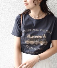 SHIPS WOMEN/* オーガニックコットン アンティーク調 線画 TEE◇/505256342