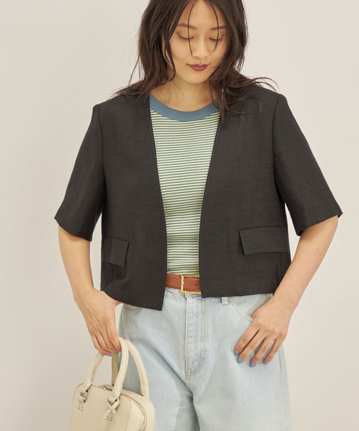 クーポン】【セール 40%OFF】MANTECO 麻混 半袖 ショート