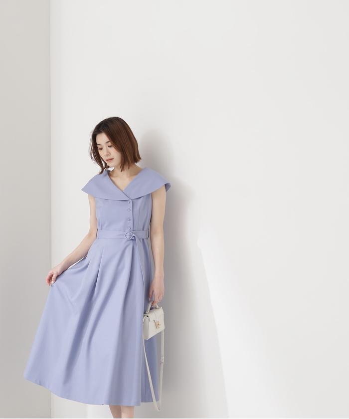 セール 50%OFF】ショールカラーフレアワンピース(505236897 セール 50%OFF】ショールカラーフレアワンピース(505236897
