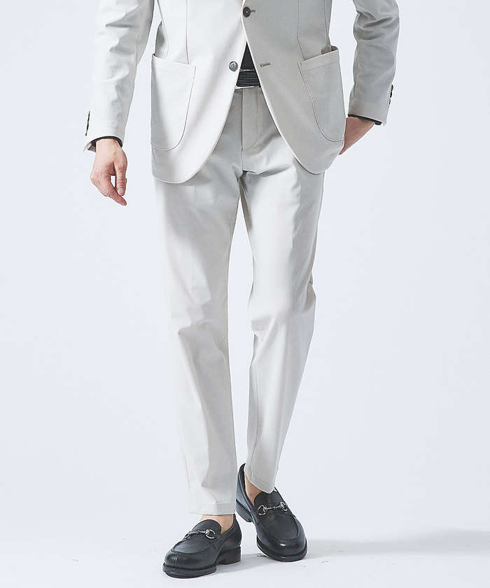 セットアップ対応/FLEX PANTS】トリコットツイル マルチストレッチ ス