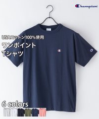 JEANS MATE/【CHAMPION】 チャンピオン ワンポイント ロゴ 刺繍 Tシャツ USAコットン100% サスティナブル/505238460