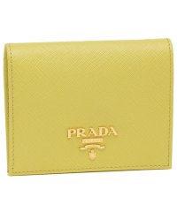 PRADA/プラダ 二つ折り財布 サフィアーノメタルオロ ミニ財布 イエロー レディース PRADA 1MV204 QWA F0322/505256103