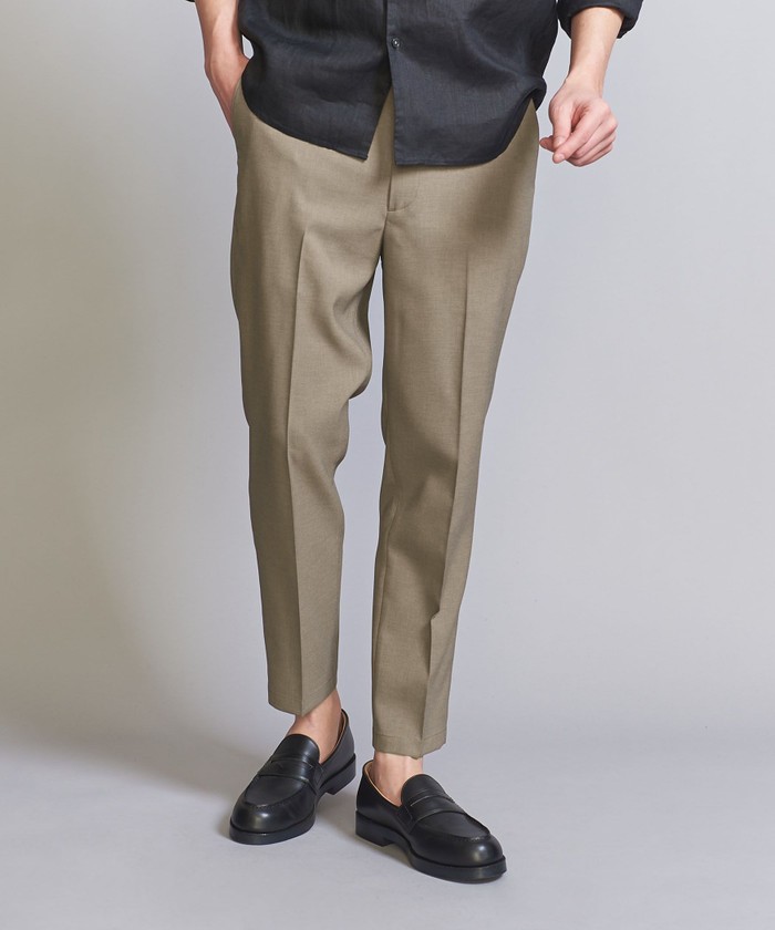 UNITED ARROWS - 【WHITE】ワッフル クロップド パンツ WHITEの