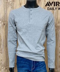 TopIsm/トップイズム TopIsm AVIREX アビレックス ロングTシャツ メンズ 長袖 ロンT テレコリブ ヘンリーネック Tシャツ 無地 デイリー インナー カ/505260401