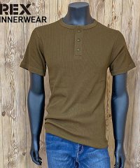 TopIsm/トップイズム TopIsm AVIREX アビレックス Tシャツ メンズ 半袖 サーマル ヘンリーネックTシャツ 無地 デイリーインナー カットソー/505260405