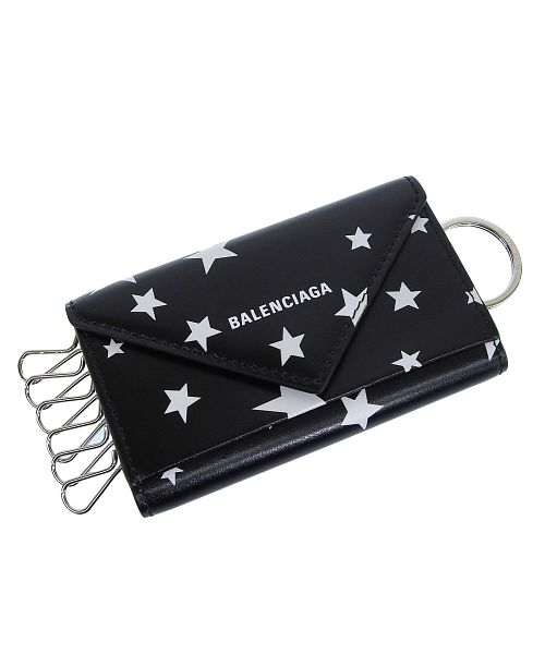 BALENCIAGAバレンシアガ 6連キーケースレッドハートホワイトシルバー