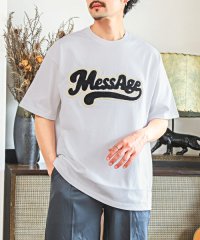 LUXSTYLE/サガラ刺繍アーチロゴ半袖ビッグTシャツ/Tシャツ メンズ レディース 半袖 ロゴ サガラ刺繍 ビックシルエット 春夏/505262158