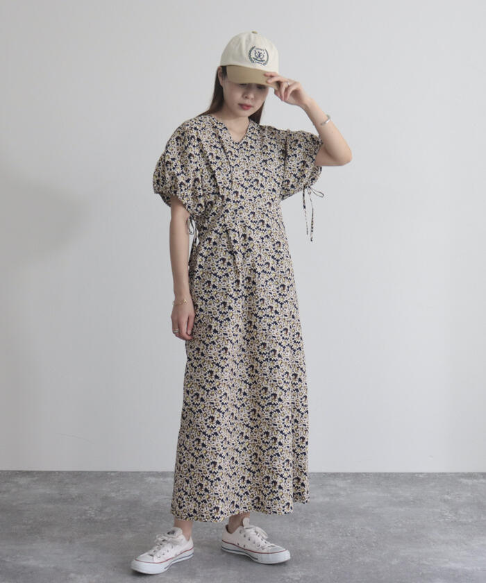クーポン】【セール 20%OFF】花柄／無地ウエストシェイプ