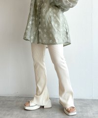 w closet/ワイドリブフレアパンツ/505264161