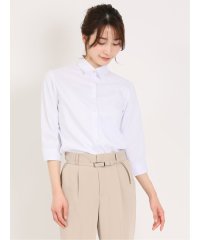 m.f.editorial/形態安定 ストレッチ レギュラーカラー 7分袖シャツ/505264607