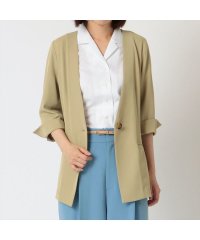 TOKYO SHIRTS/トーキョーシャツ TOKYO SHIRTS ノーカラージャケット 七分袖 レディース/505265140