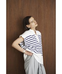 CLANE/WIDE HENLEY NECK N/S BORDER TOPS/505233400