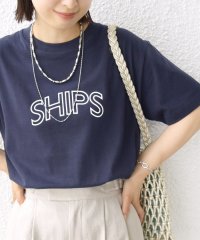 SHIPS WOMEN/* SHIPS ラウンド プリント ロゴ TEE ◇/505267017