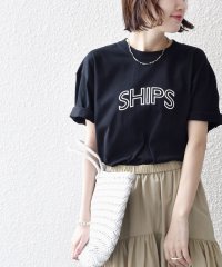 SHIPS WOMEN/* SHIPS ラウンド プリント ロゴ TEE ◇/505267017