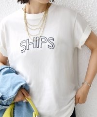 SHIPS WOMEN/《一部追加予約》* SHIPS ラウンド プリント ロゴ TEE ◇/505267017