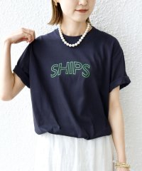 SHIPS WOMEN/《一部追加予約》【WEB限定】 SHIPS ラウンド プリント ロゴ TEE/505267017
