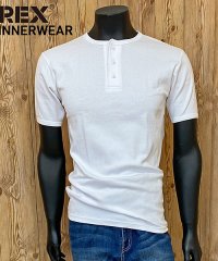 TopIsm/トップイズム TopIsm AVIREX アビレックス Tシャツ メンズ 半袖 テレコリブ ヘンリーネックTシャツ 無地 デイリーインナー カットソー/505268497