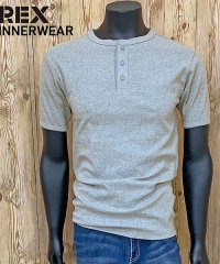 TopIsm/トップイズム TopIsm AVIREX アビレックス Tシャツ メンズ 半袖 テレコリブ ヘンリーネックTシャツ 無地 デイリーインナー カットソー/505268497