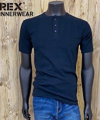 TopIsm/トップイズム TopIsm AVIREX アビレックス Tシャツ メンズ 半袖 テレコリブ ヘンリーネックTシャツ 無地 デイリーインナー カットソー/505268497