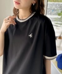 Classical Elf/クラシカルエルフ Classical Elf 《JaVa ジャバコラボ》大人スポーティー。綿100%シルケット 配色刺繍Tシャツ/505266075