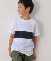 ikka kids/布帛ボーダー切り替えTシャツ（120〜160cm）/505133584