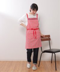 LBC/ギンガムチェックラインエプロン/505213388
