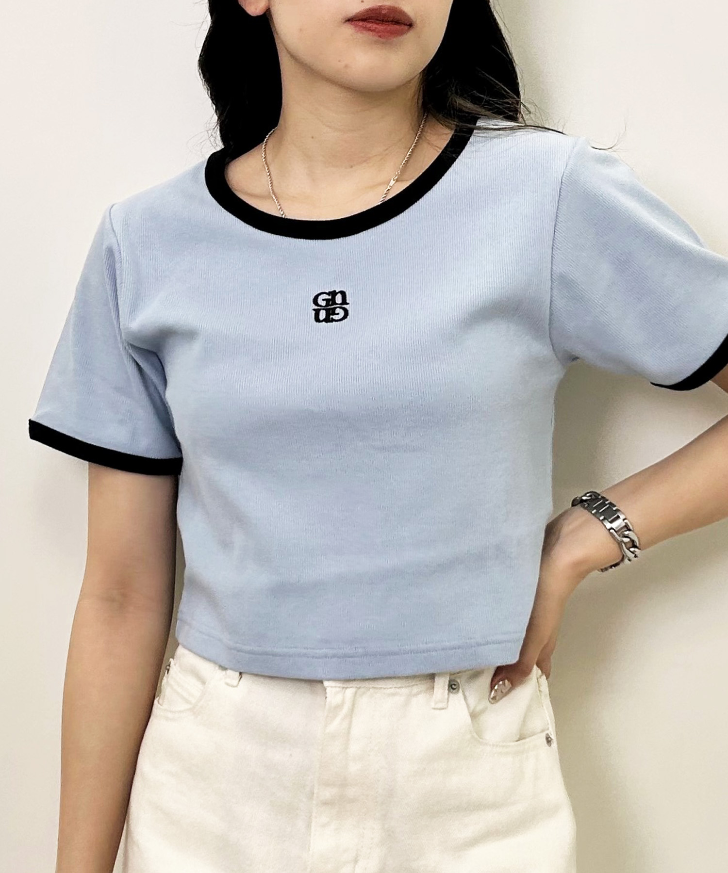 胸刺繍ロゴリンガーリブT(505258428) | イング(INGNI) - d fashion