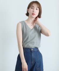 PourVous/プールヴー PourVous Vネックワッフルタンクトップ/505264831