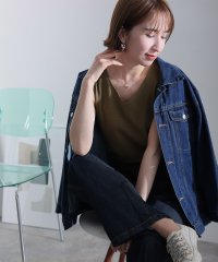 PourVous/プールヴー PourVous Vネックワッフルタンクトップ/505264831