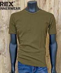 TopIsm/トップイズム TopIsm AVIREX アビレックス Tシャツ メンズ 半袖 テレコリブ VネックTシャツ 無地 デイリーインナー カットソー/505269637