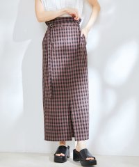 VIS/【洗える】ギンガムチェックタイトスカート/505270197