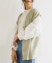 and it_/アンドイット and it_ Vネックボタンニットベスト ベスト ニット レディース 春 トップス ニットベスト 薄手 ゆったり 重ね着 レイヤード 春ニット /505270371